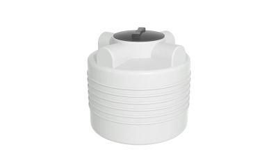 Ёмкость ЭВЛ 200 л. белая с отводом, крышка 450мм 