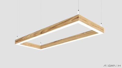 WOOD RETTANGOLO 6000K 84W Ясень оливковый, корпус 