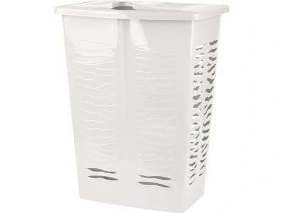 Корзина 398х299х537 42л. для белья, с откидной крышкой, стенки перф, код: 36158