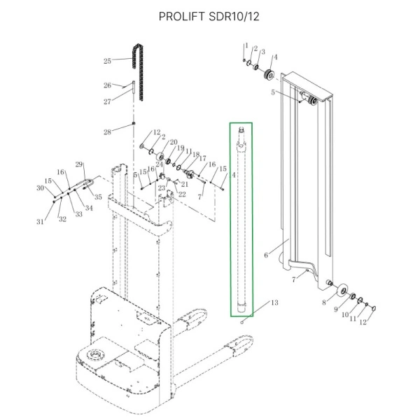 Центральный гидроцилиндр для SDR1030/SDR-S 1030