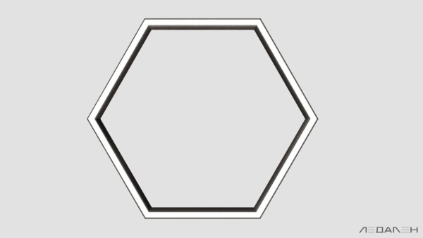 Шестиугольный светильник WOOD HEXAGON 6000K 80W, корпус Венге