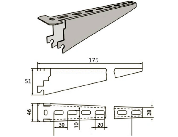 Полка (консоль) L175 мм для КС-5