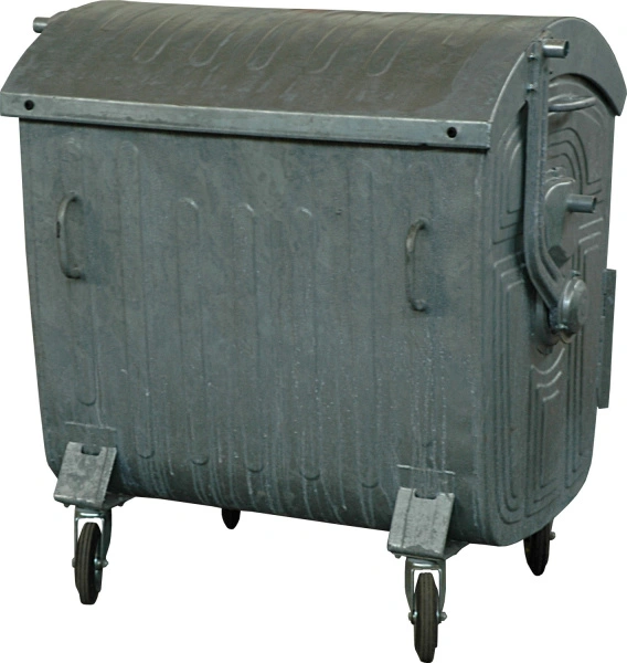 Мусорный контейнер на колёсах (1100 л) оцинкованный, арт. МКЦ-1100 , код: 02931