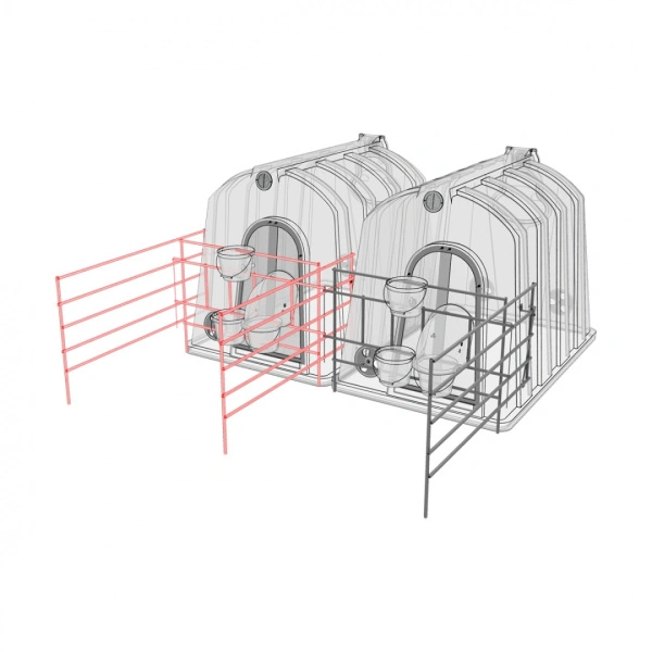 Стенка боковая вольера домика для телят оцинкованная
