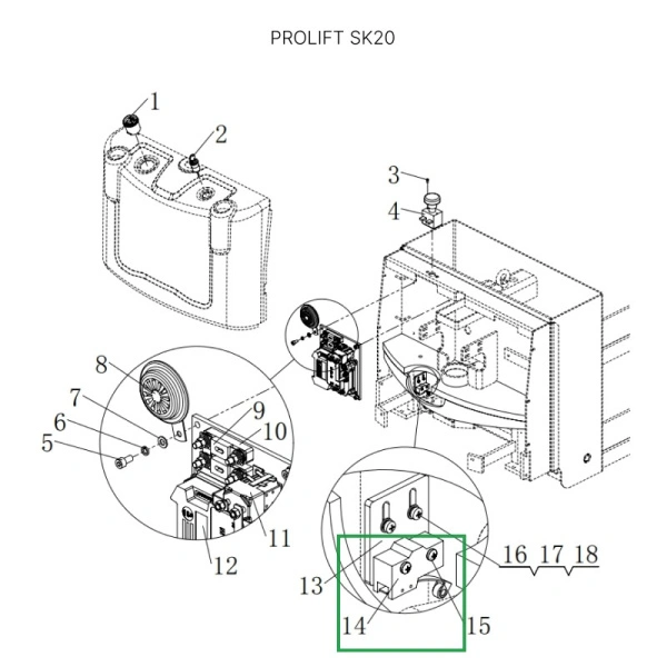 Датчик холла для штабелеров SDR/SDK1533/2036, для тележек SK20