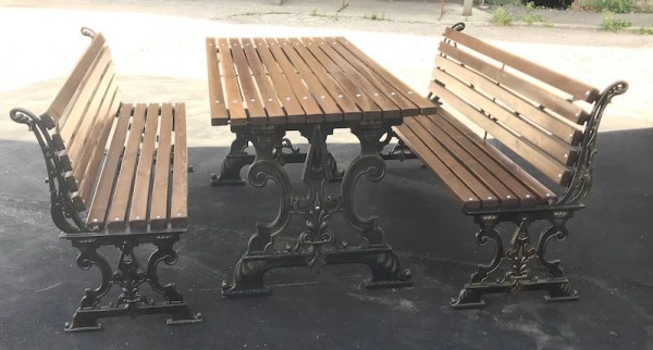 Комплект садовой мебели «Ампир» 1,8 м (с банкетками)