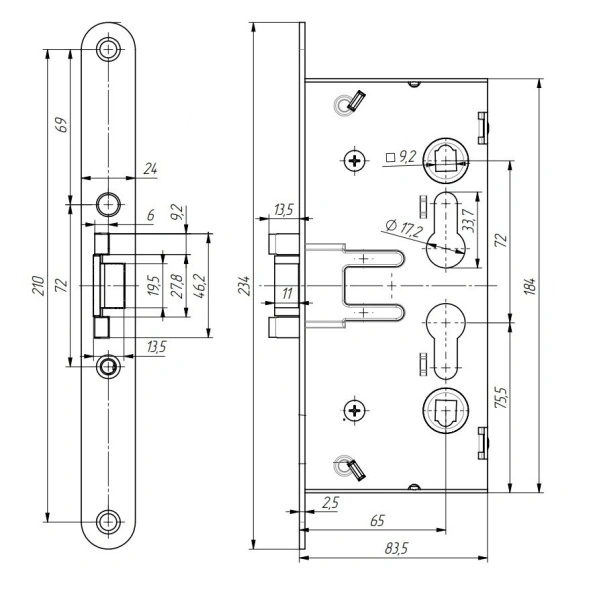 Д-град Зенит ЗВ7-72 для противопожарный дверей (24)