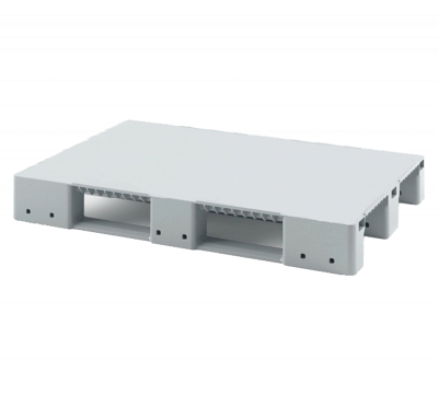 Усиленный сплошной поддон на трёх полозьях усиленный двумя трубами 1200x800x150 без бортика