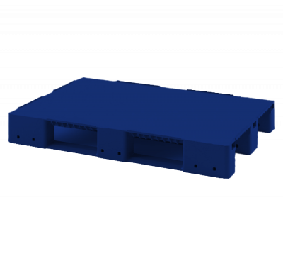 Усиленный сплошной поддон на трёх полозьях усиленный двумя трубами 1200x800x150 с бортиком 