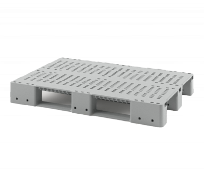 Усиленный перфорированный поддон на трёх полозьях 1200x800x150 без бортика